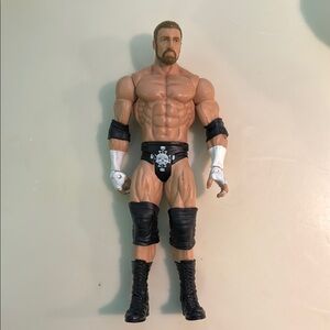 Wrestling Action Figure with Black and White Gear